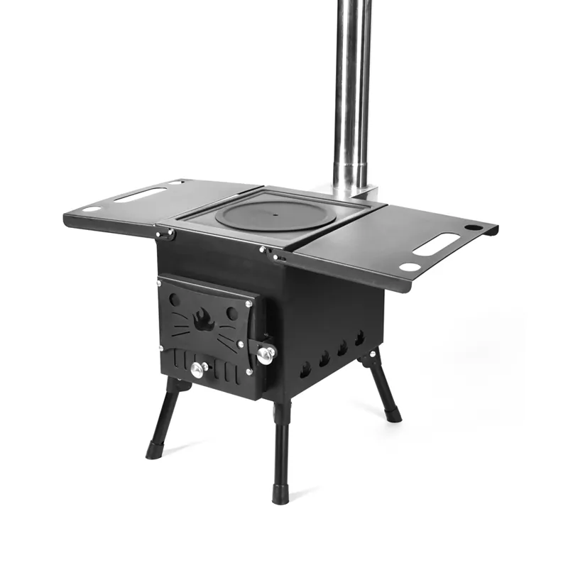 Cat-shaped small outdoor stove