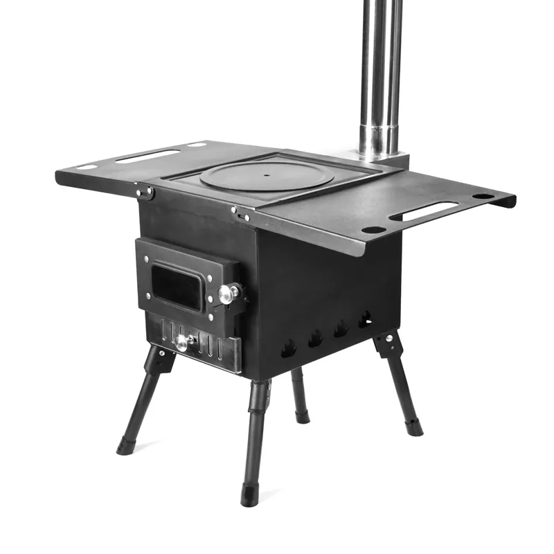 Large-sized convenient black outdoor stove