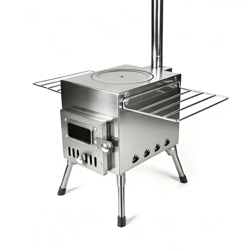 Stainless steel secondary combustion outdoor stove