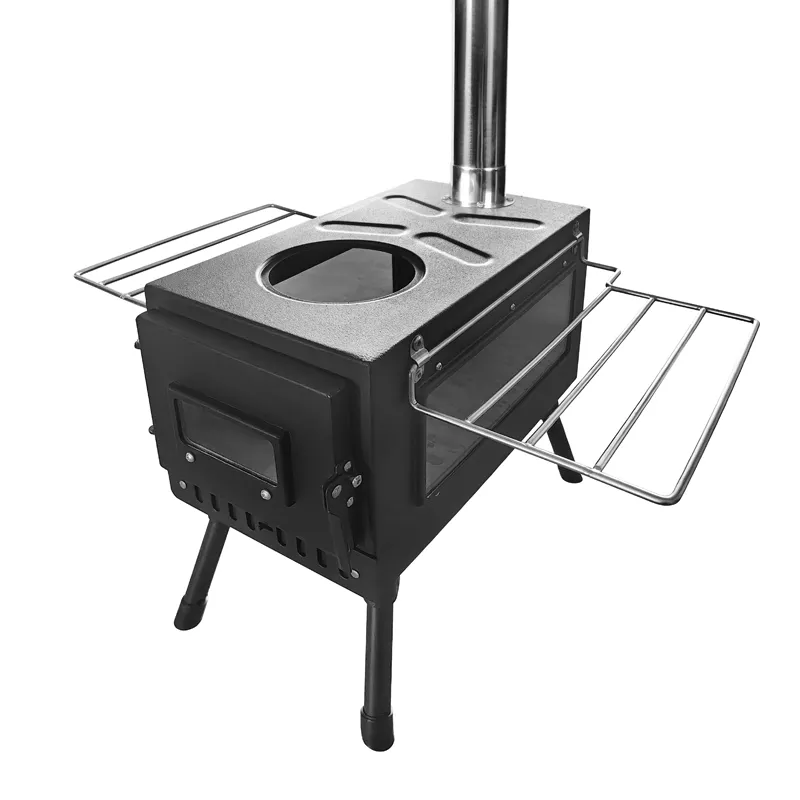 Single-sided window black tent stove