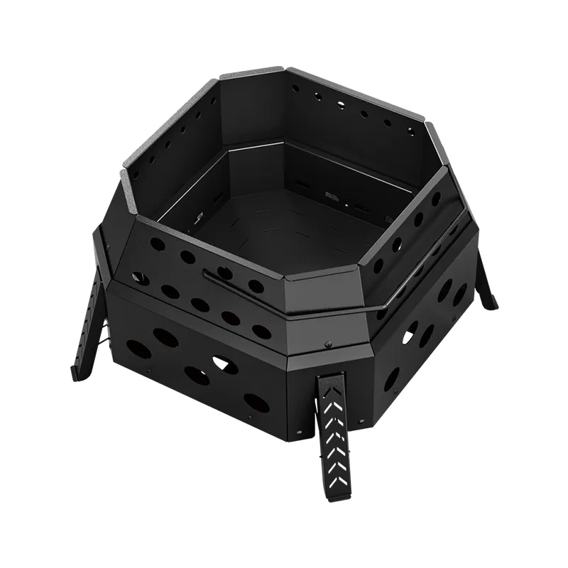 Black detachable fireplace