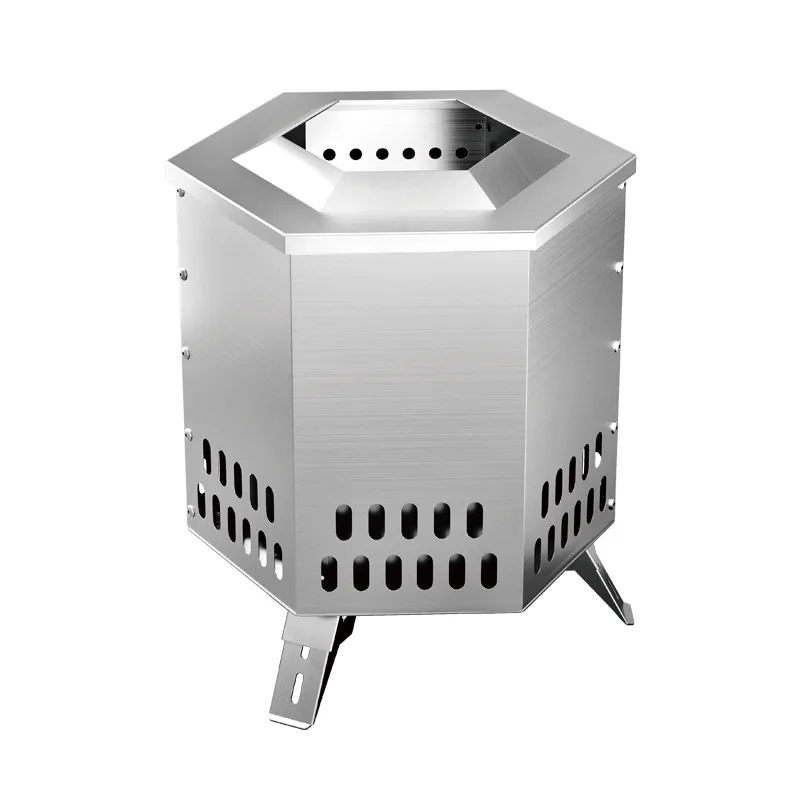 Six-sided silver incinerator