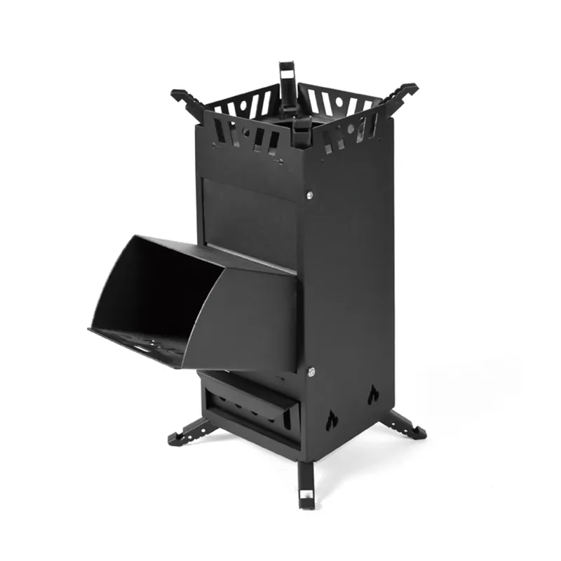 Small black rocket stove