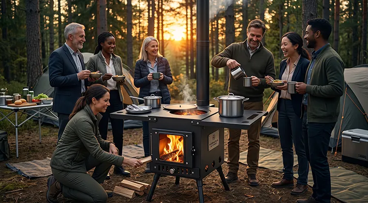 Large Group‑Camping Outdoor Wood Stove