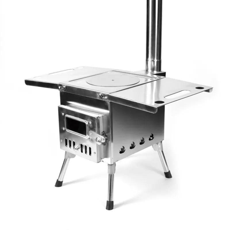 Integrated stainless steel large outdoor stove