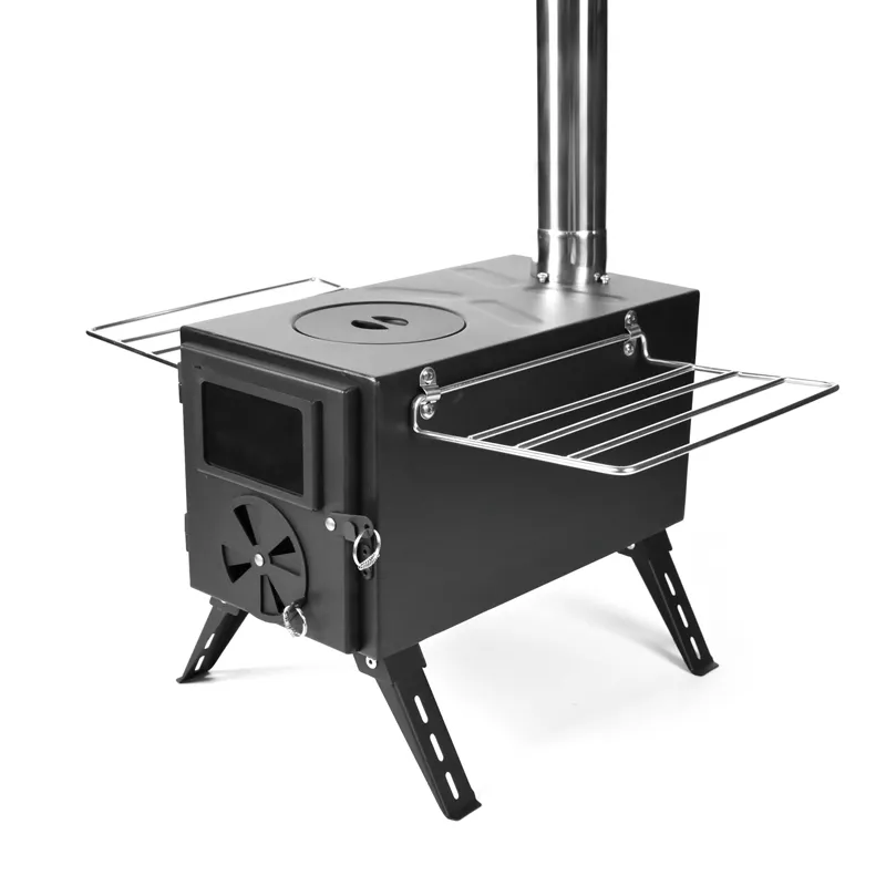 Black whirlwind door tent stove