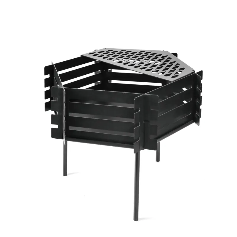 Single-layer hexagonal bonfire platform