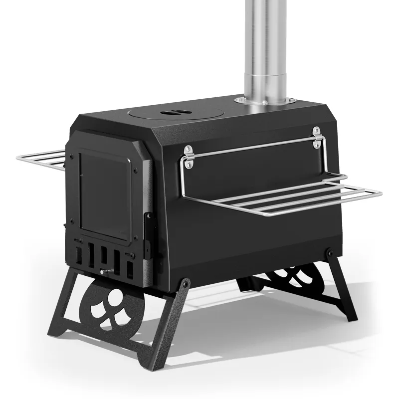 Portable outdoor camping black tent stove