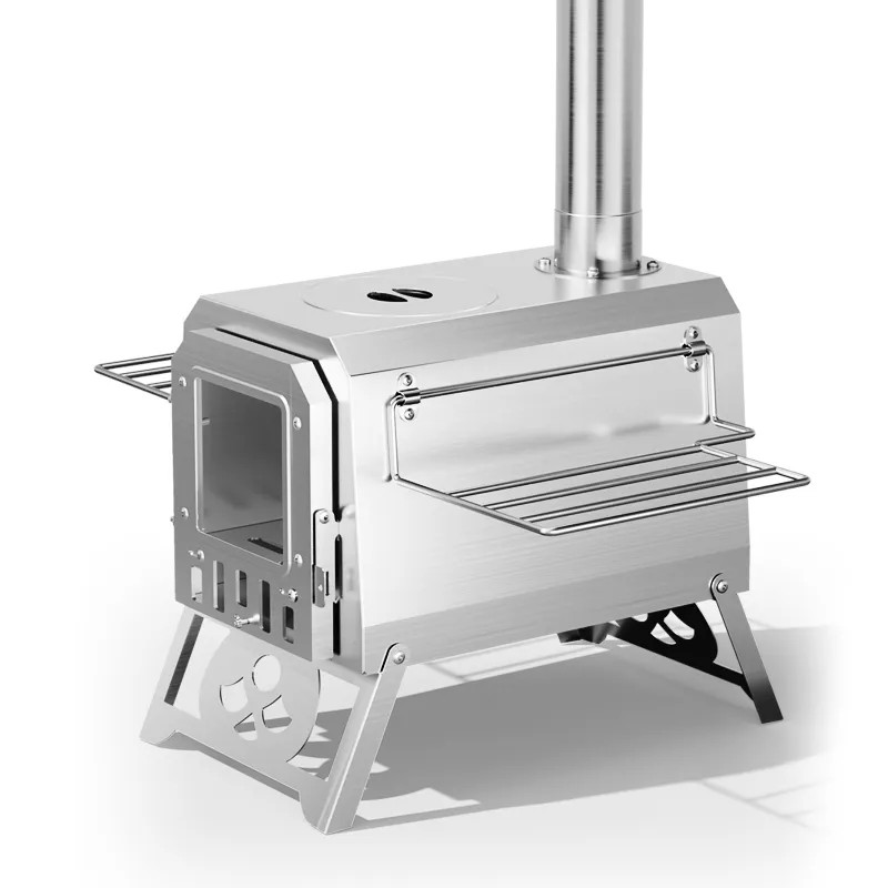 Portable outdoor camping stainless steel tent stove